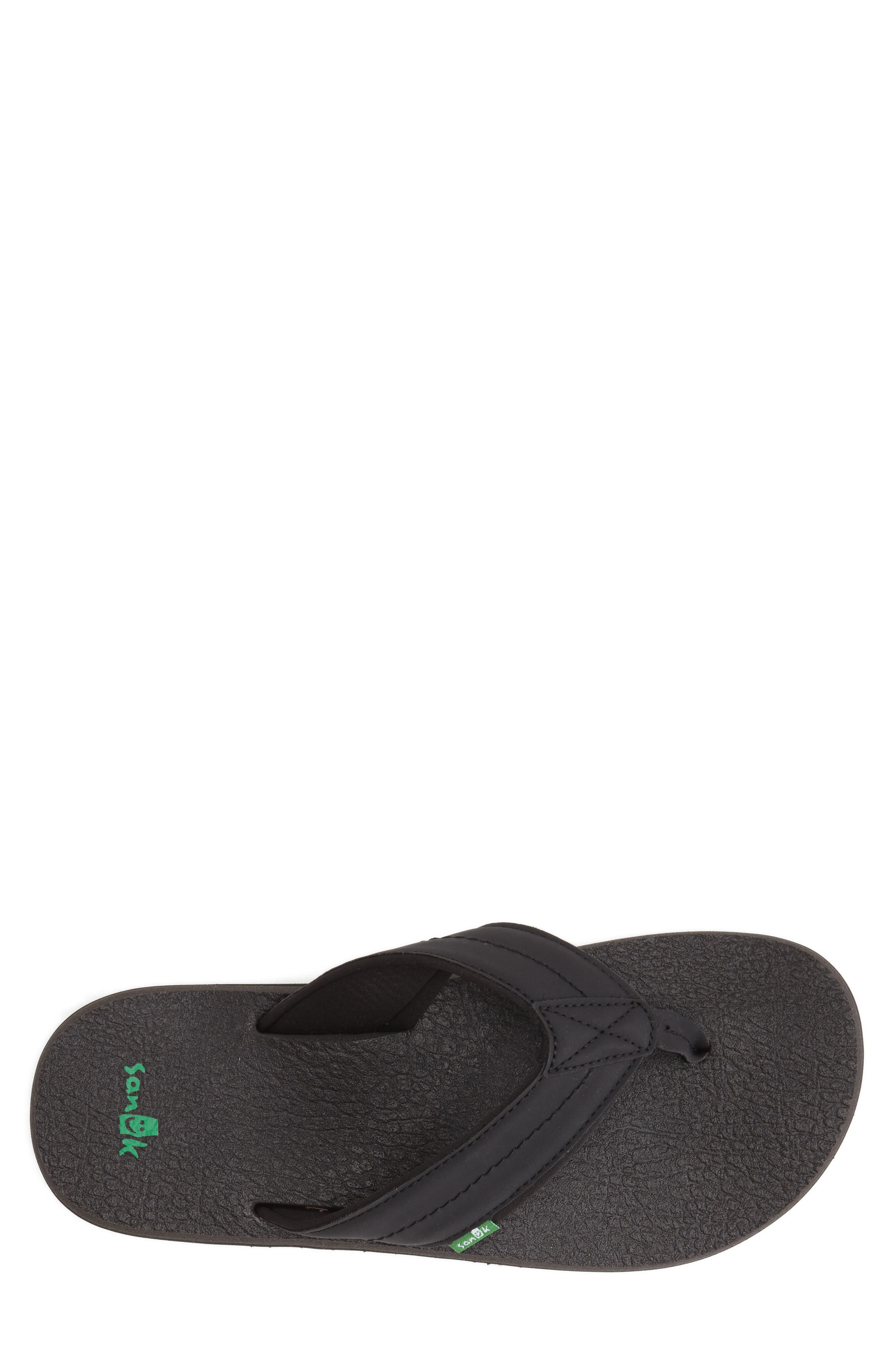 Sanuk 'Beer Cozy 2' Flip Flop, Alternate, color, Black
