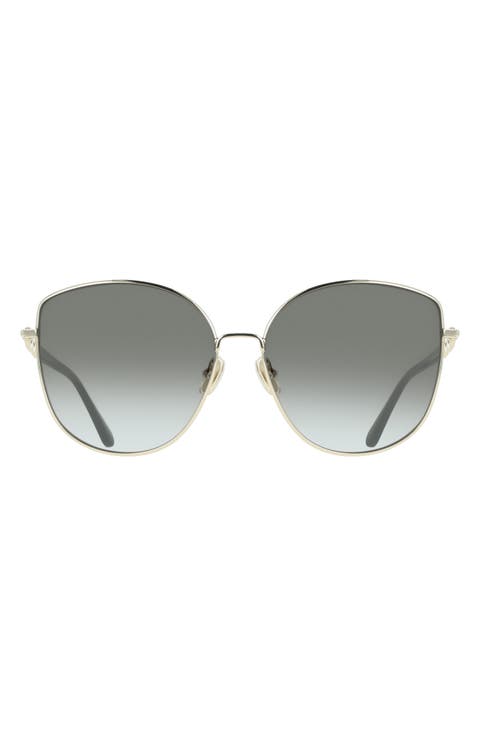 60mm Gradient Round Sunglasses