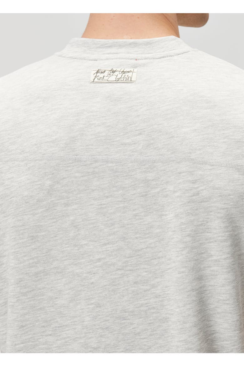 Cotton Tshirt With Emboss Print, Alternate, color, grey