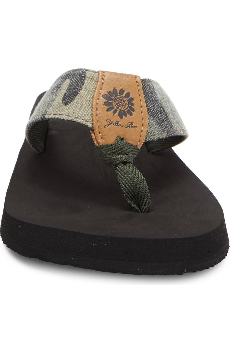 Yellow Box Premium Finwick Flip Flop, Alternate, color, Camo