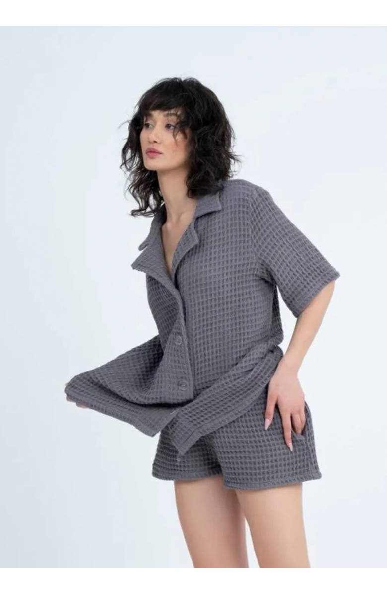 Anaya Cozy Turkish Cotton Waffle PJ Set, Main, color, 