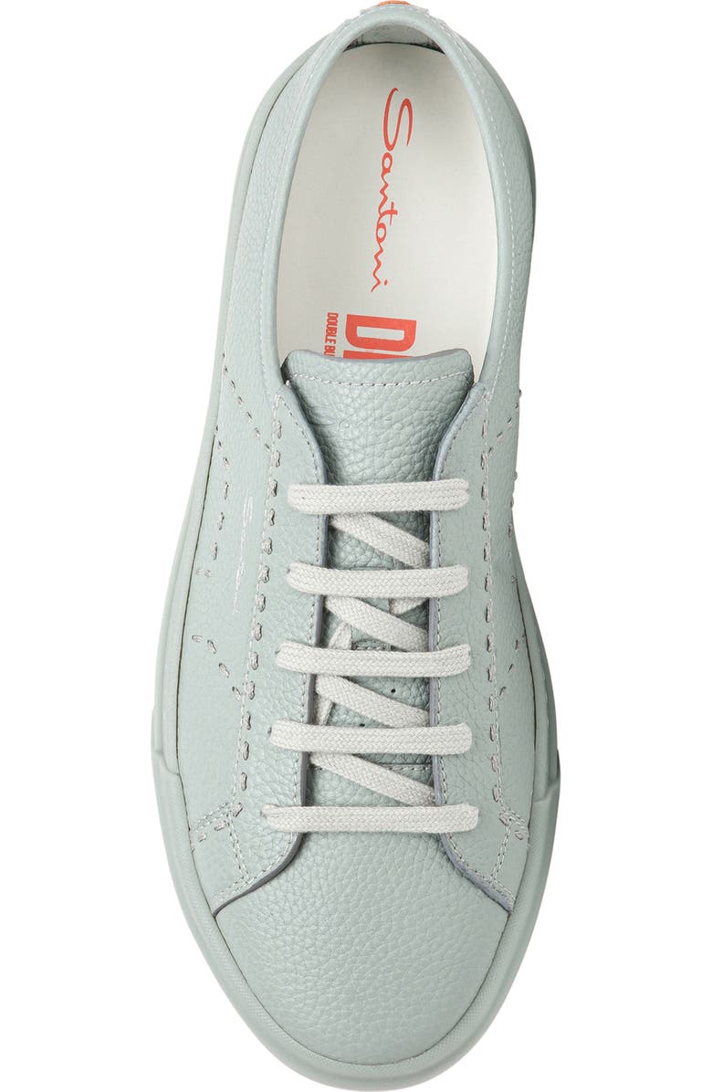 Santoni Burnished Colorblock Sneaker, Alternate, color, Light Grey