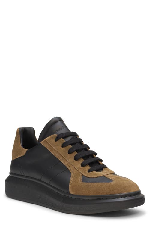 Shop Alexander Mcqueen Mcqueen Retro Sneaker In Black/mud