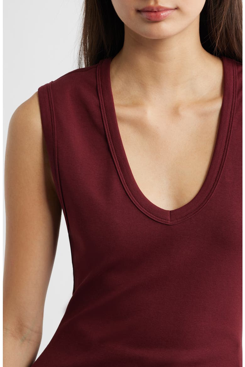 Cameron V-Neck Tank, Alternate, color, MERLOT