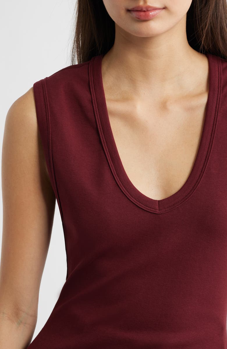 ARTLESS FOREVER Cameron V-Neck Tank, Alternate, color, Merlot