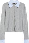 Rails Eryn Merino Wool & Cashmere Cardigan with Removable Cuffs & Collar