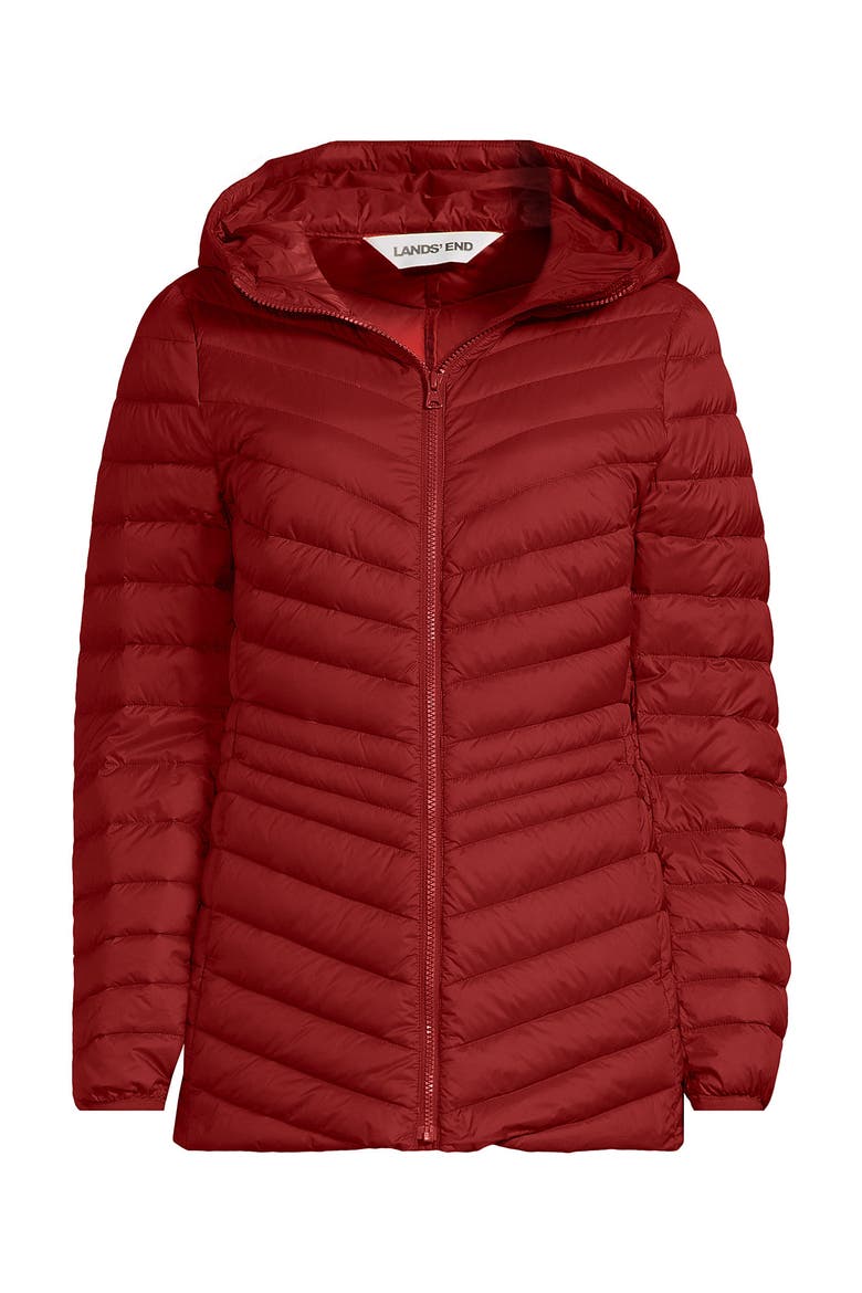Plus Size Wanderweight Packable Down Long Jacket, Alternate, color, Russet Clay