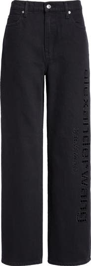 Alexander Wang EZ Slouch Cutout Logo Jeans | Nordstrom Alexander Wang EZ Slouch Cutout Logo Jeans | Nordstrom