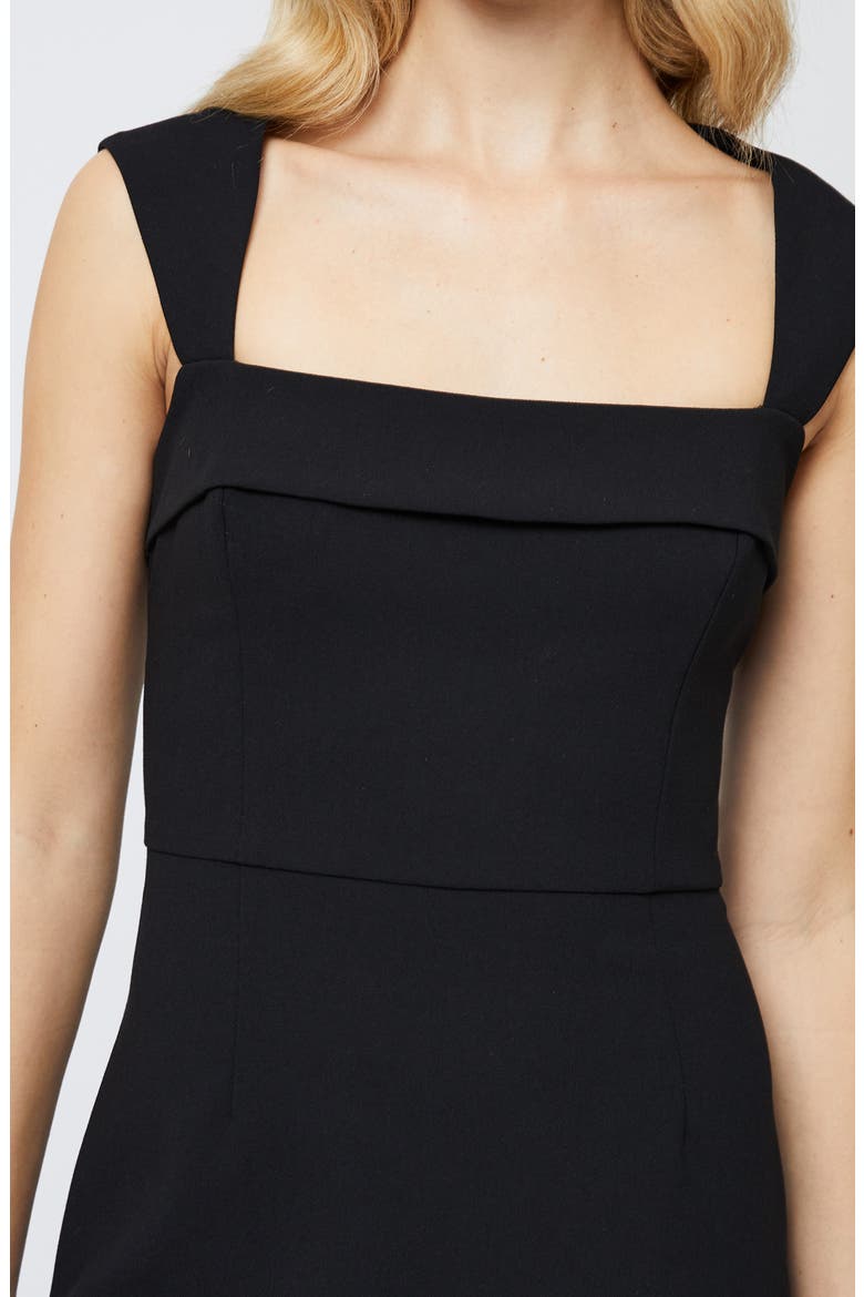 Whisper Square Neck Minidress, Alternate, color, BLACK
