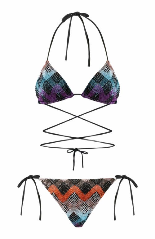 Missoni Bikini With Customizable Ties And Zig Zag Pattern