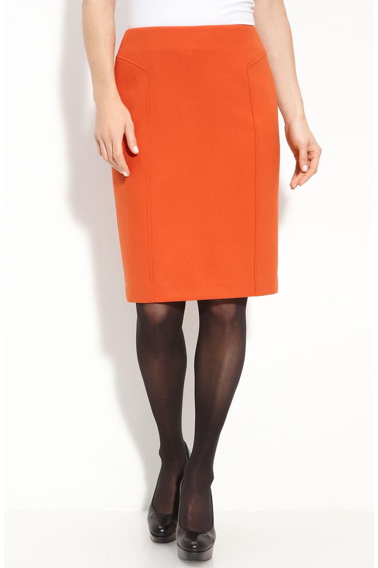 Seamed Pencil Skirt, Main, color, GINGER WINE