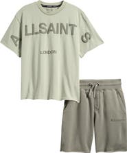 smALLSAINTS by ALLSAINTS Kids' Biggie Oversized Cotton Graphic T-Shirt & Shorts Set