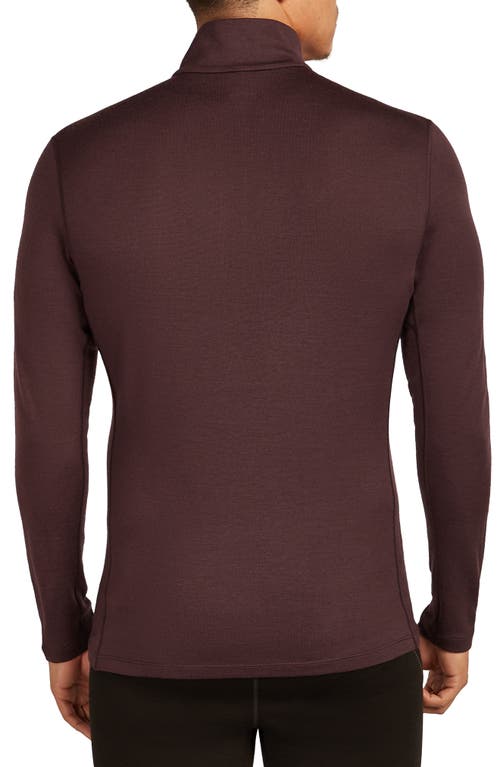 Icebreaker 260 Tech Merino Wool Half Zip Pullover In Brown