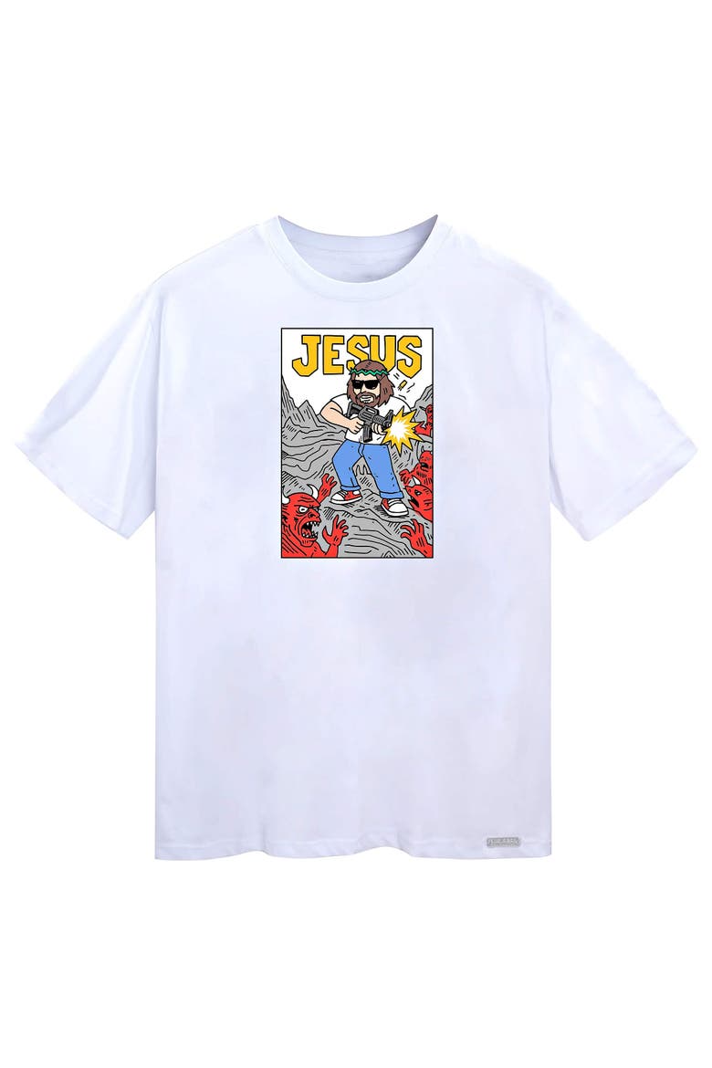 Jesus Mayhem Tee, Main, color, White
