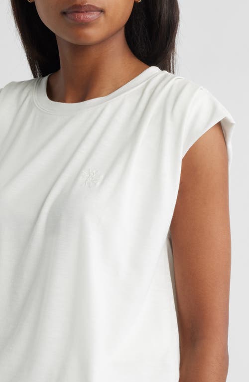 Wit & Wisdom Pleated Cap Sleeve T-shirt In White