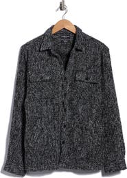 JASPER CLAY Textured Cotton Blend Shirt Jacket