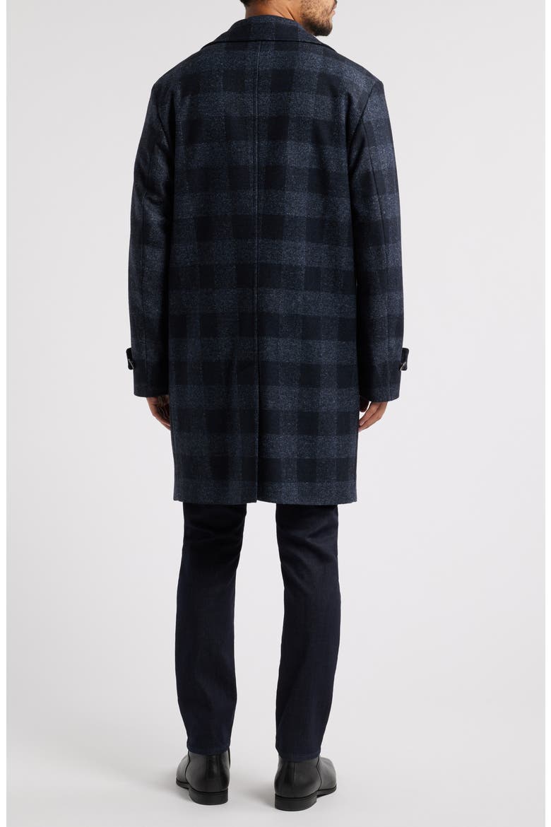 Clark Buffalo Check Jersey Coat, Alternate, color, DARK BLUE