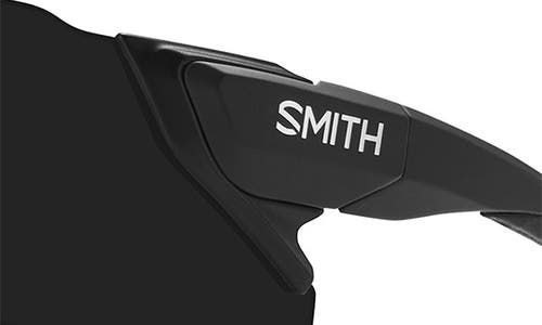 Smith Attack 130mm Chromapop™ Shield Sunglasses In Matte Black/black/amber