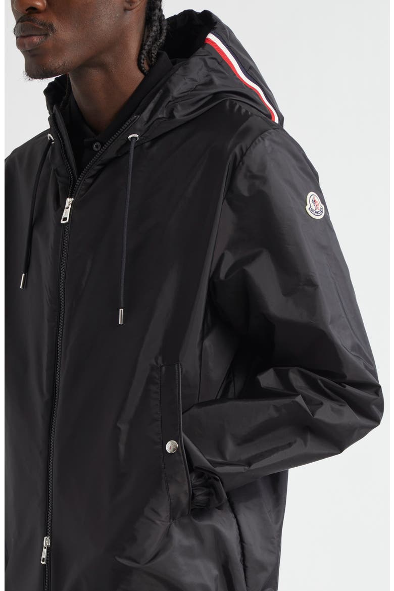 Grimpeurs Hooded Water Repellent Nylon Jacket, Alternate, color, BLACK/ BLACK