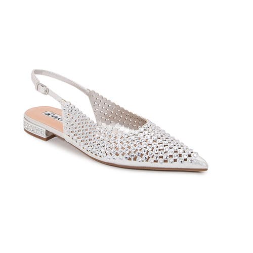 Lady Couture Rhinestones Slingback With Multi Jewel Heel Pump In Silver
