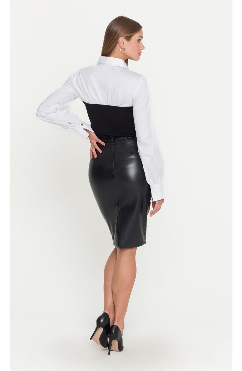 Generation Love Leonardo Vegan Leather Skirt, Alternate, color, Black