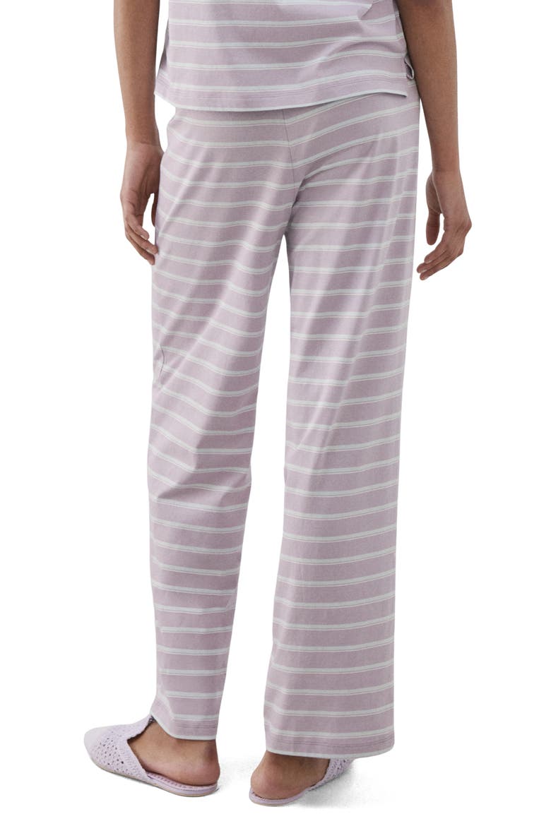 Stripe Cotton Pajama Pants, Alternate, color, PURPLE
