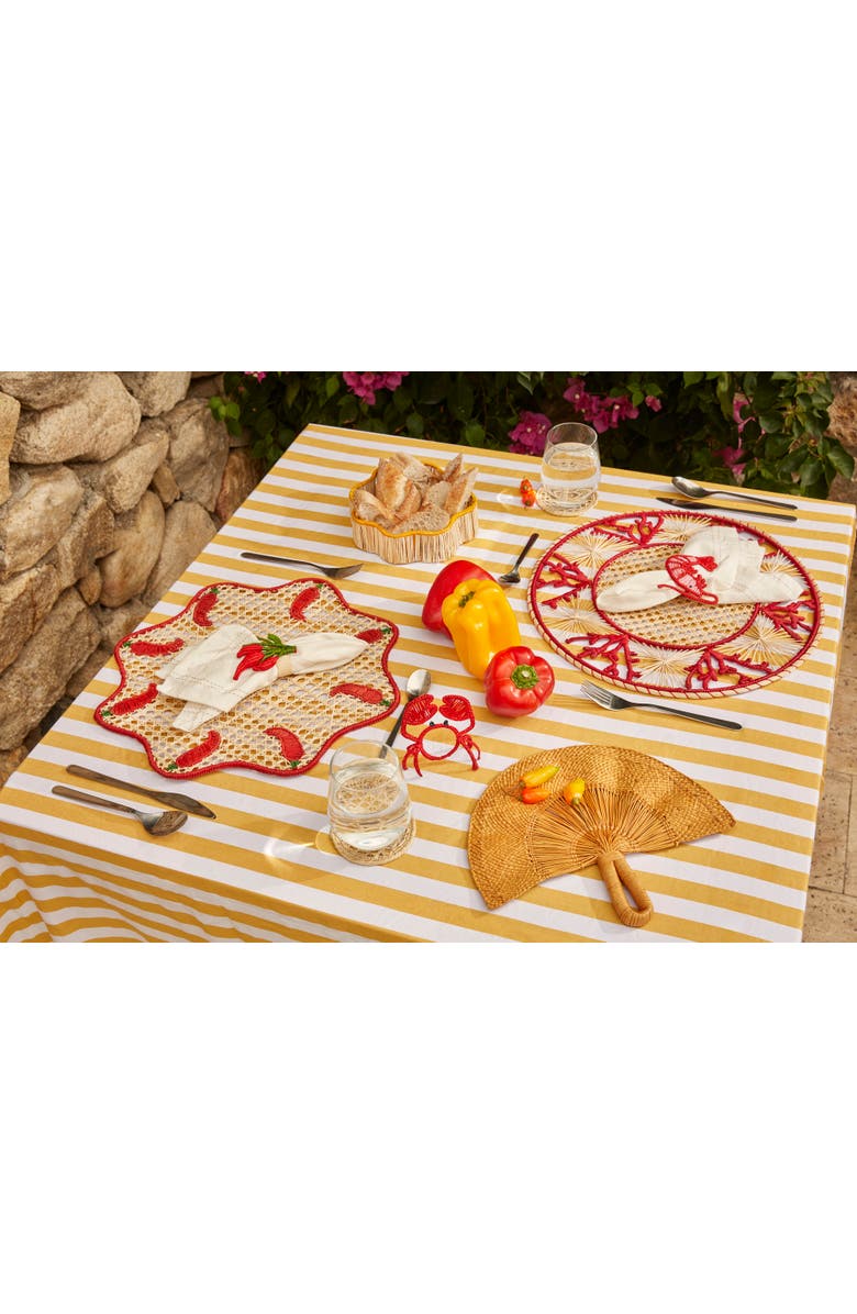 Coro Cora Red Chili Pepper Napkin Ring - Set of 4, Alternate, color,