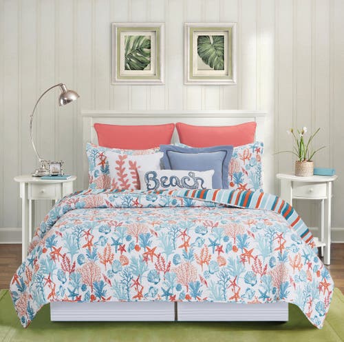 C & F Home C&f Home Tangerine Coast Cotton Quilt Set In Blue