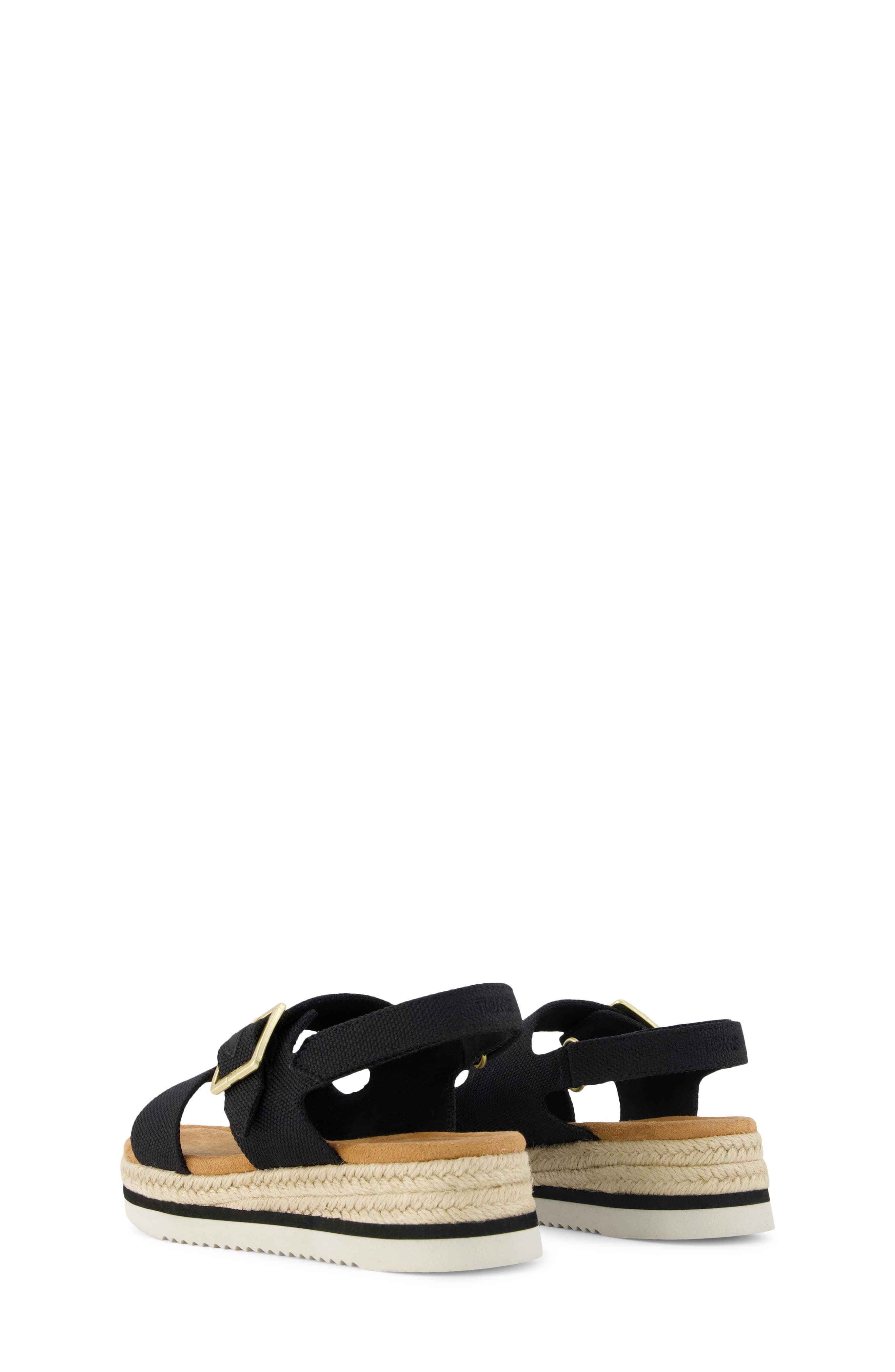 TOMS Kids' Giana Slingback Espadrille Platform Wedge Sandal, Alternate, color, 