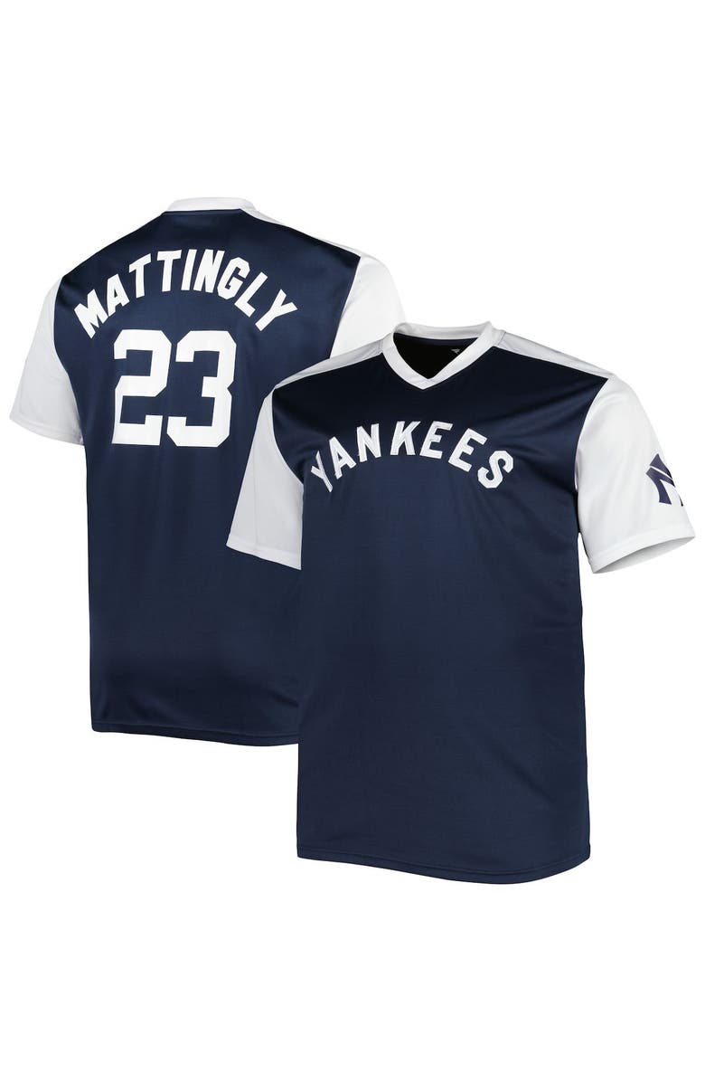 PROFILE Men
s Don Mattingly Navy/White New York Yankees Cooperstown Collection Replica Player Jersey, Main, color, 
