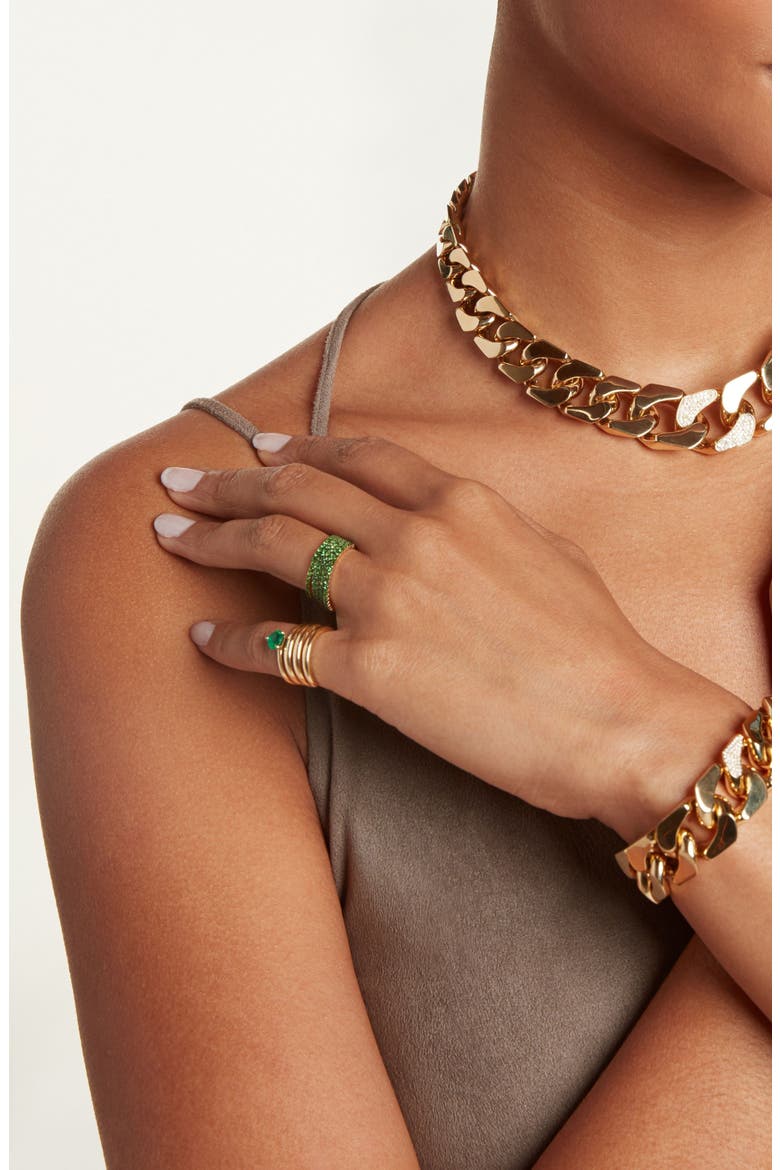 Five Threads Green Garnet Ring, Alternate, color, GREEN