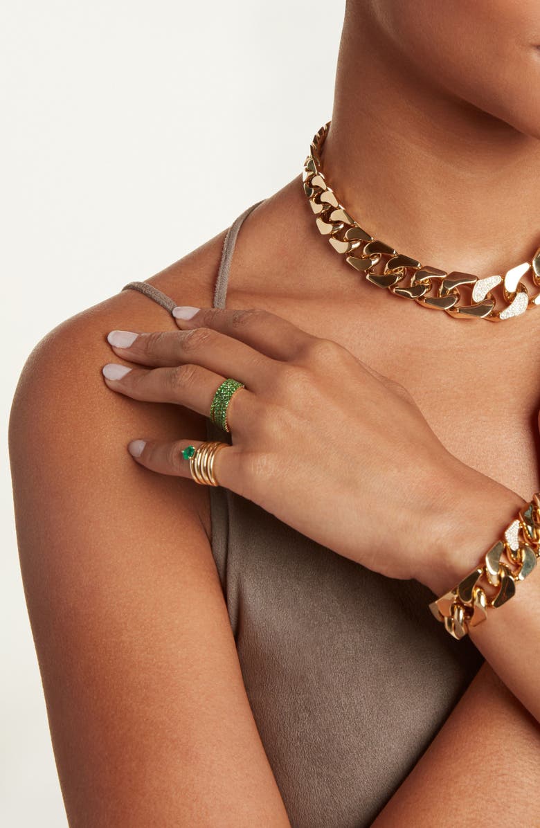 SHAY Five Threads Green Garnet Ring, Alternate, color, 