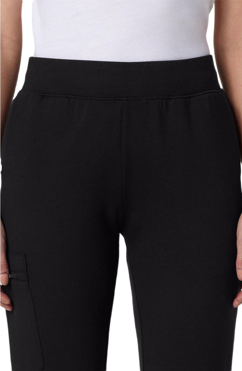 JAANUU Rubi Women's 6-Pocket Slim Knit Scrub Jogger, Alternate, color, Black