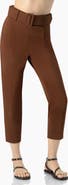 IVONNE Straight-Leg Gabardine Pants with Belt