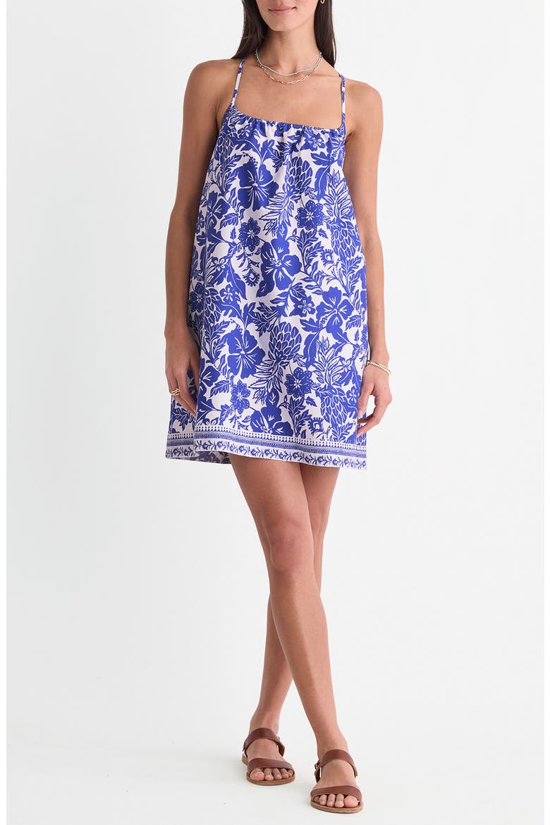 Floral Cotton Blend Cover-Up Dress, Main, color, PARADISE PRINT WHITE