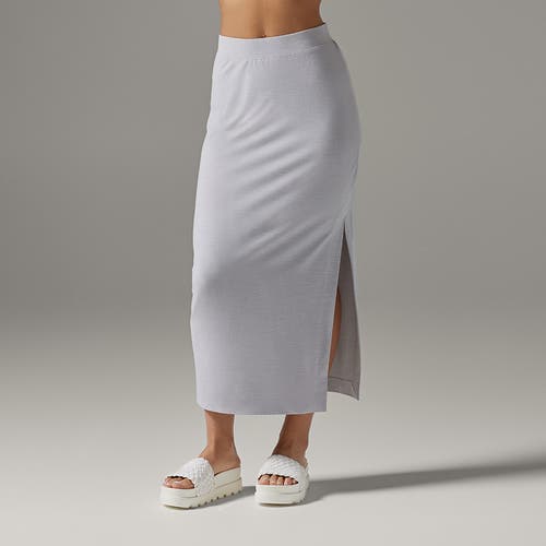 Tavi Brushed Tec Knit Midi Skirt In White