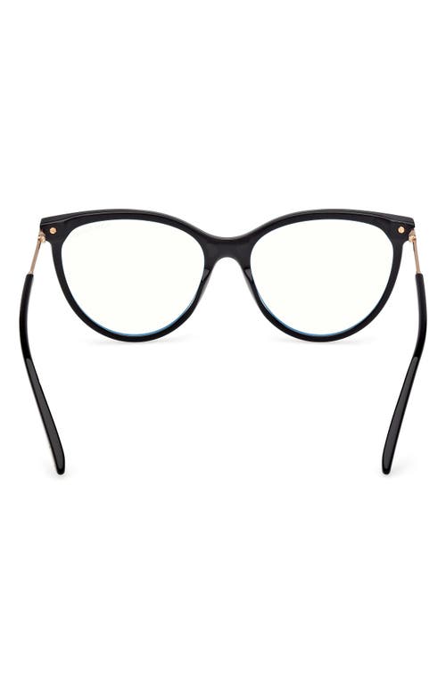 Tom Ford 56mm Cat Eye Blue Light Blocking Optical Glasses In Multi