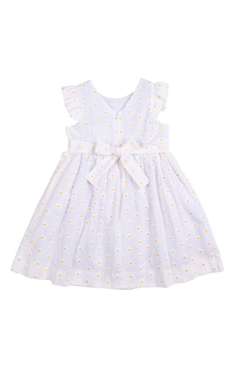 Florence Eiseman Embroidered Daisy Dress, Alternate, color, White / Yellow