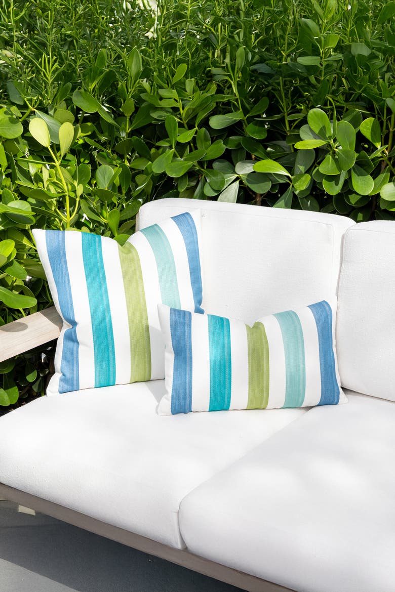 Rhodes Stripe Indoor & Outdoor Woven Accent Pillow, Alternate, color, Multi