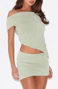 Tiger Mist Cobi Asymmetric One-Shoulder Tank