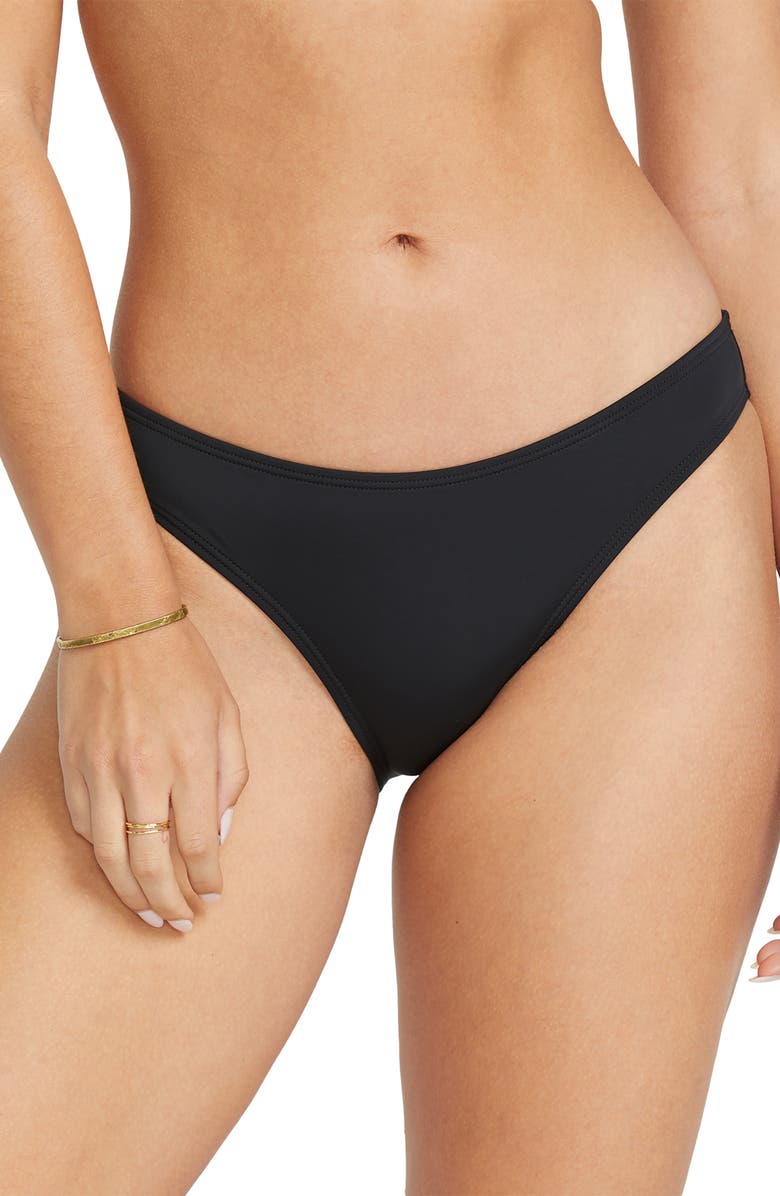 Billabong Sol Searcher Lowrider Bikini Bottoms, Alternate, color, Black Pebble