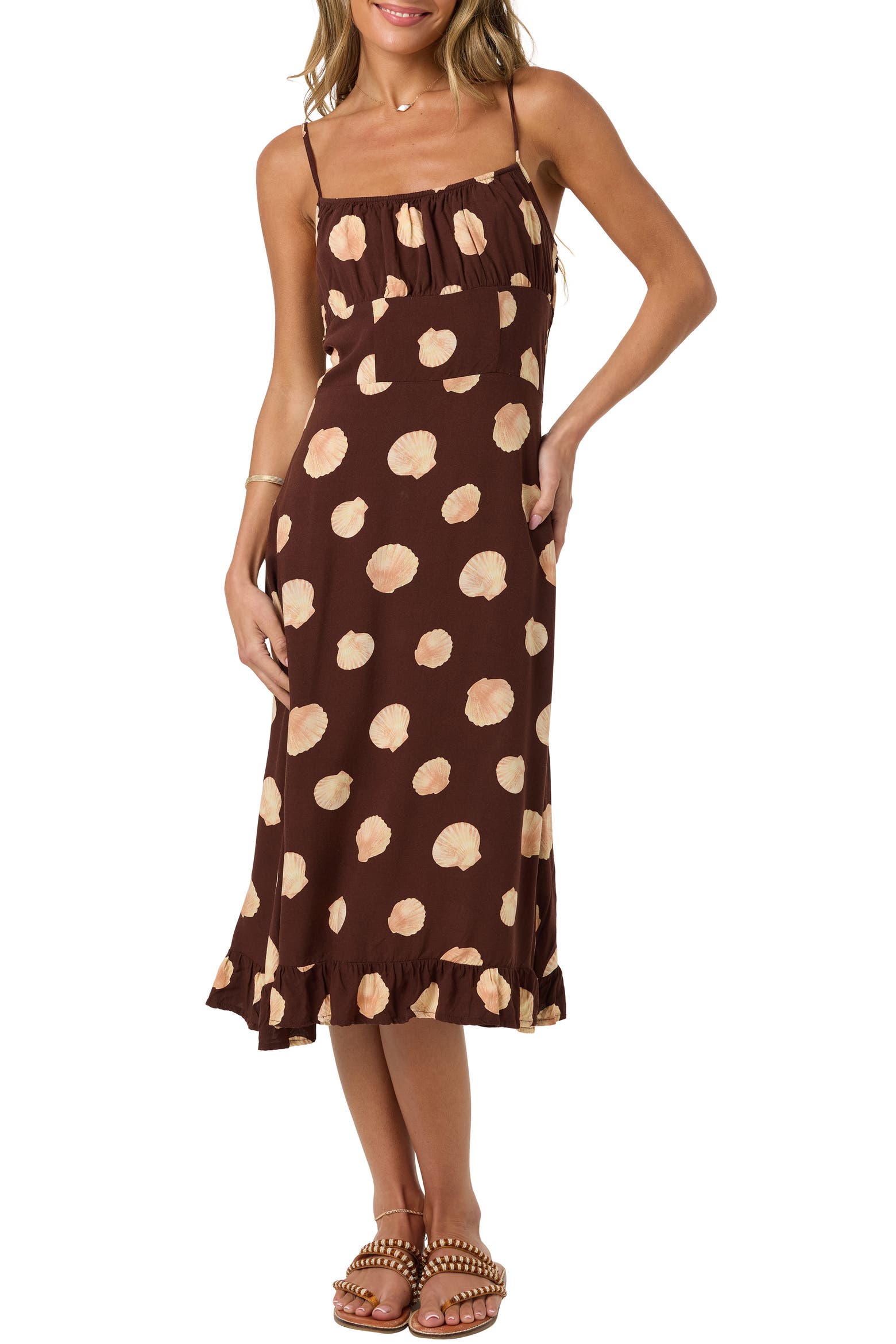 Shell Card Bild O'Neill Jorgie Camila Shell Midi Dress (Women) | Nordstrom