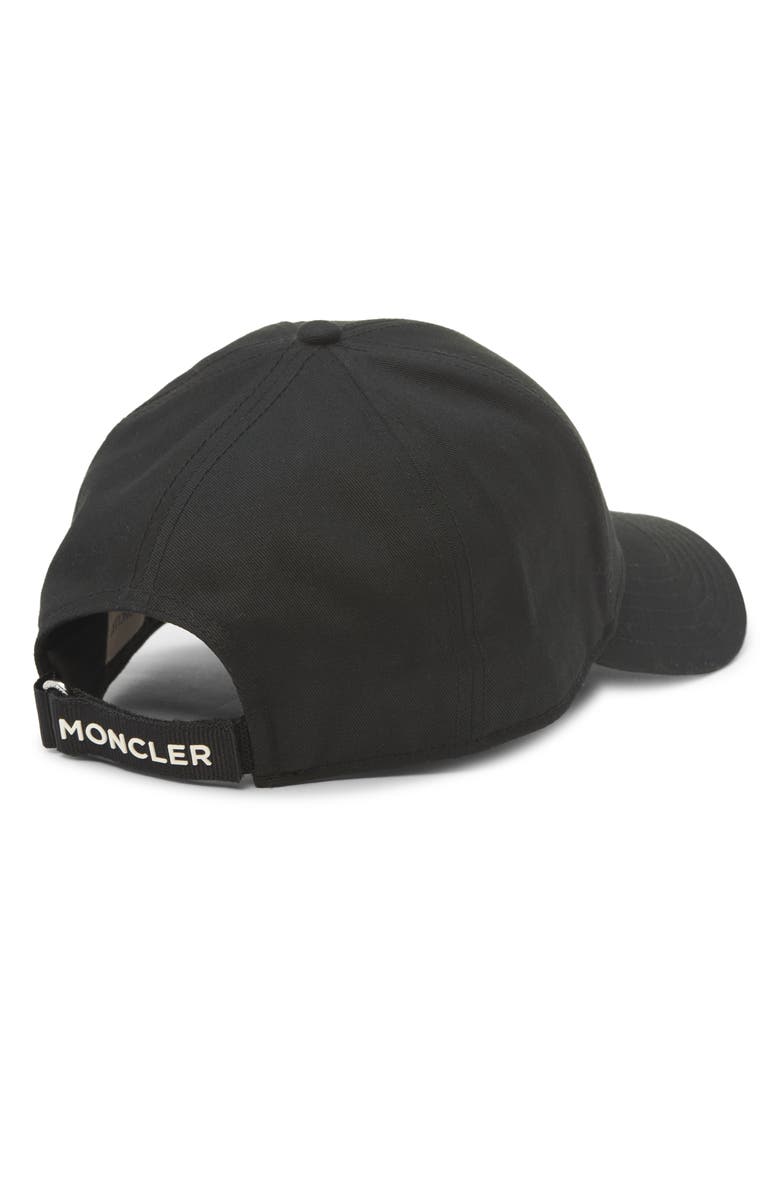 Moncler Logo Patch Adjustable Baseball Cap, Alternate, color, Black
