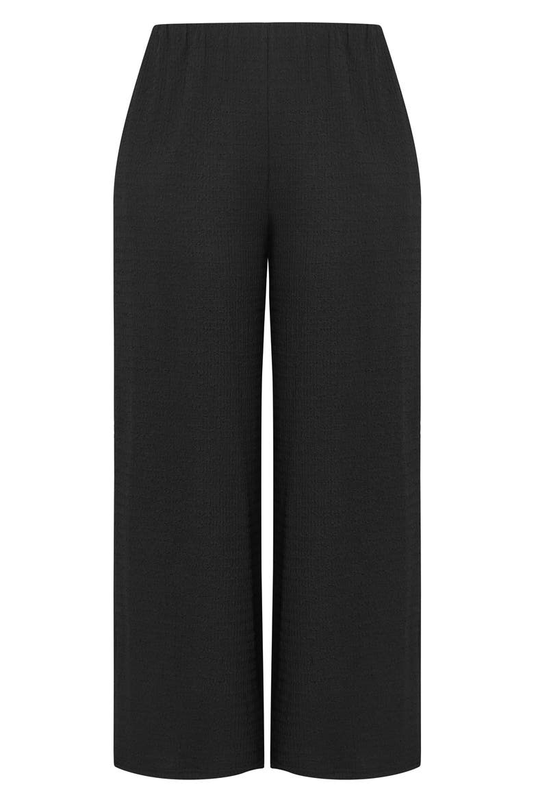 Brianna Smocked Wide Leg Pants, Alternate, color, BLACK