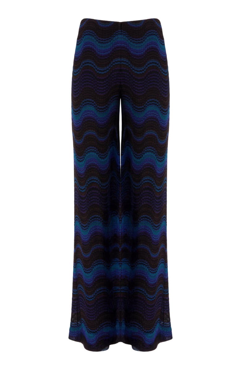 Missoni Palazzo Trousers With Wave Pattern, Alternate, color, Yellow
Brown