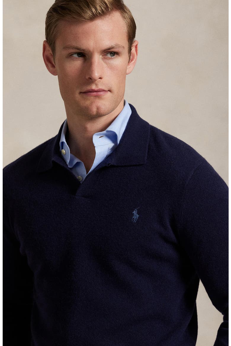 Polo Ralph Lauren Regular Fit Wool Johnny Collar Sweater (Men