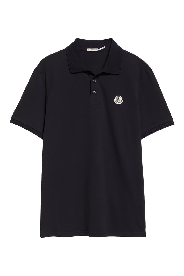 Logo Patch Cotton Piqué Polo, Alternate, color, BLUE
