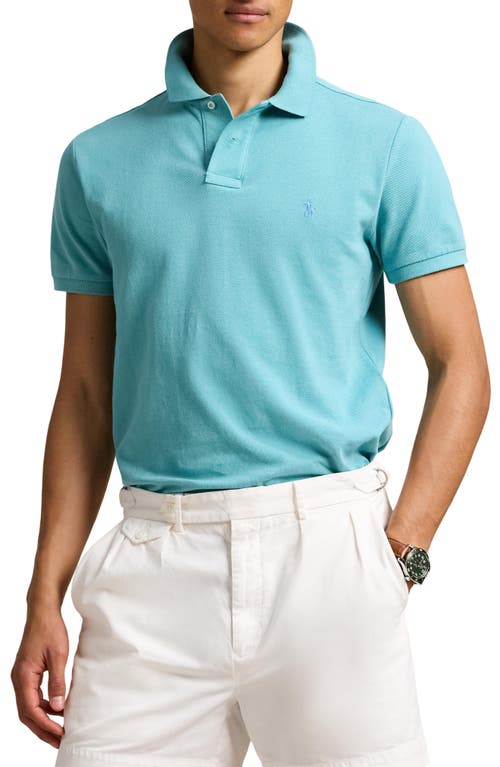 Polo Ralph Lauren Custom Slim Fit Mesh Polo Shirt In Deep Seafoam