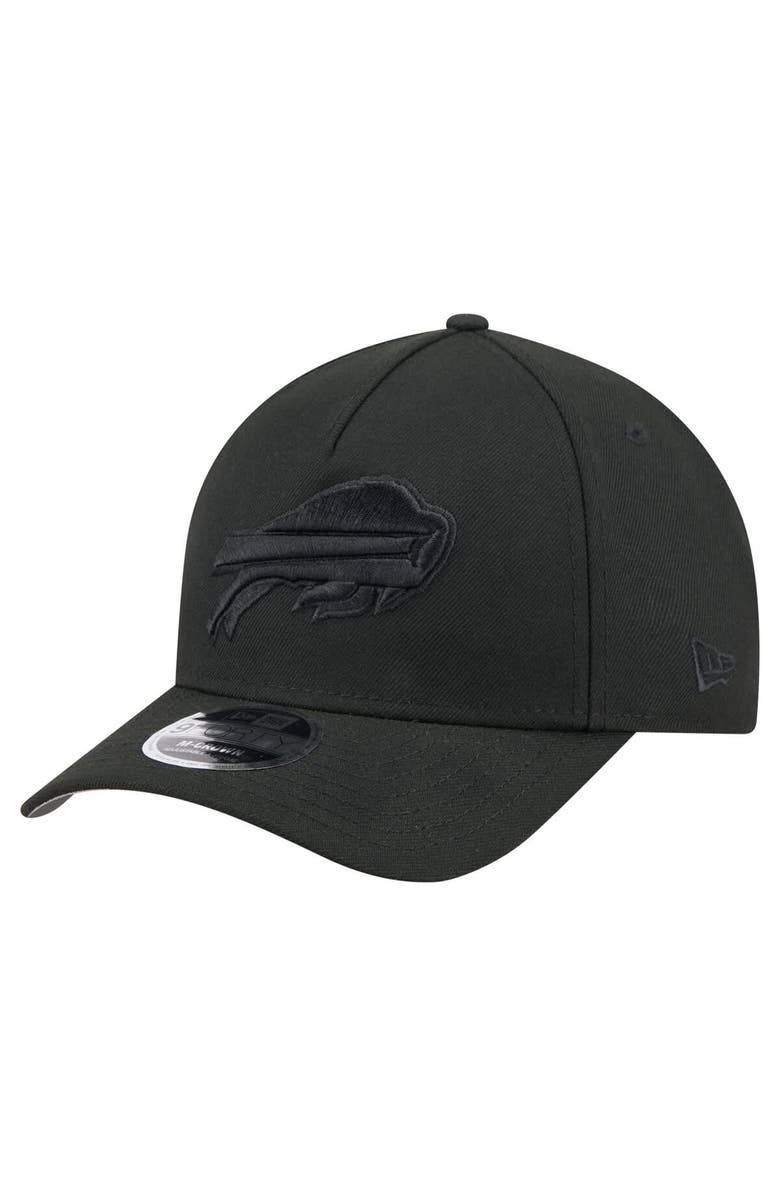 New Era Men's New Era Black Buffalo Bills Team Collection 9FORTY M-Crown A-Frame Adjustable Hat, Main, color,
