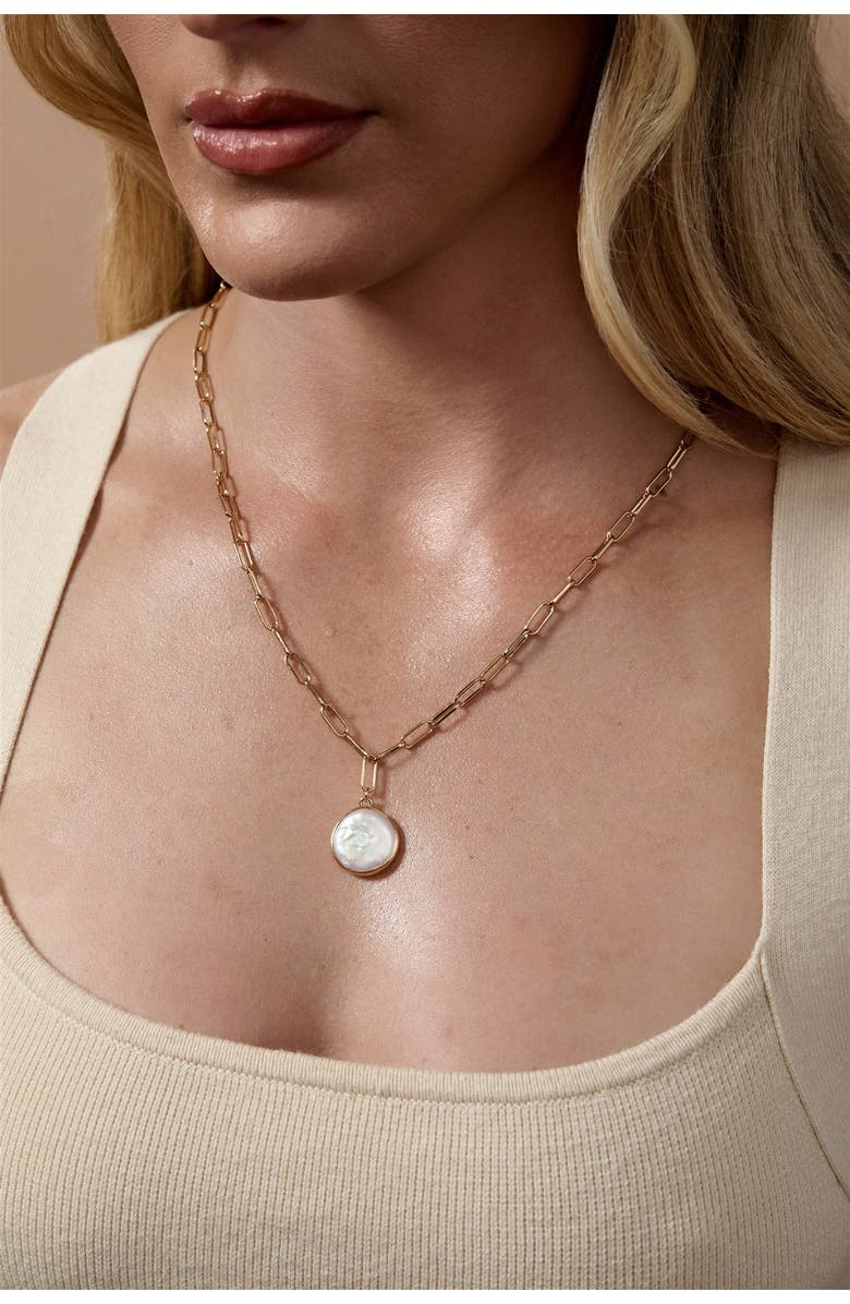 Set & Stones Capri Pearl Pendant Necklace, Alternate, color, Gold